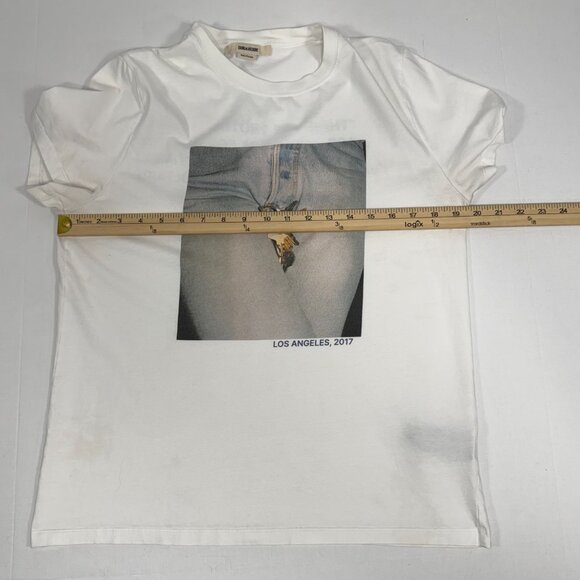 Unisex Graphic Zadig & Voltaire White Cotton Photo Tee Size S Small - Picture 4 of 9